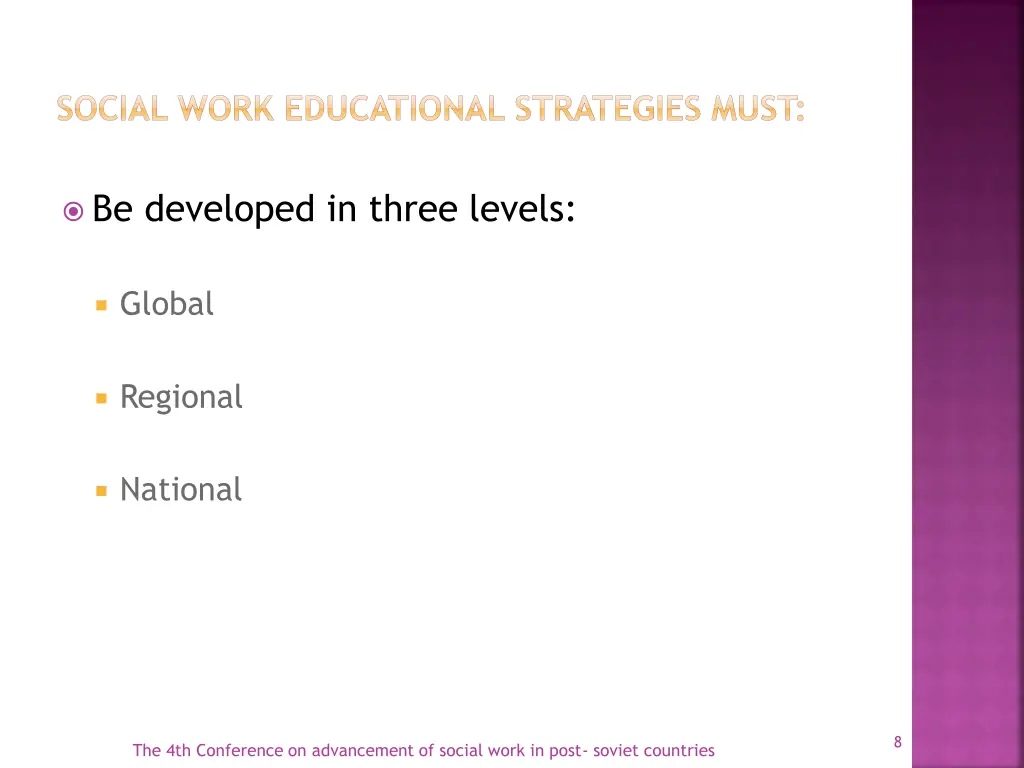 social work educational strategies must 1