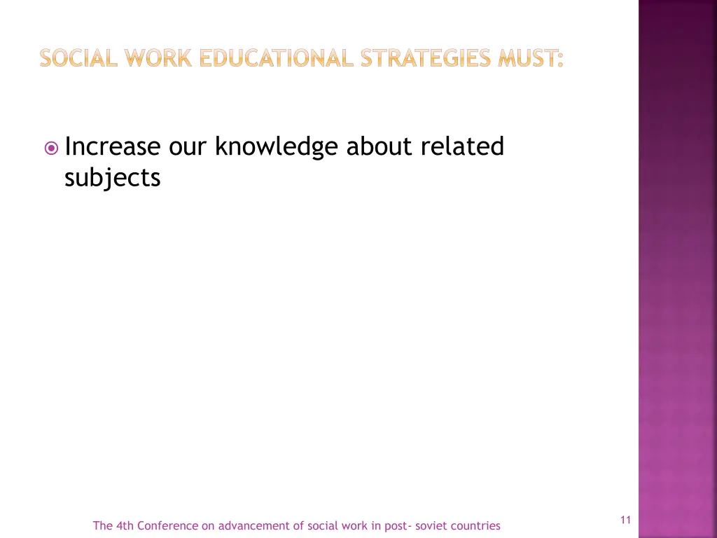 social work educational strategies must 4