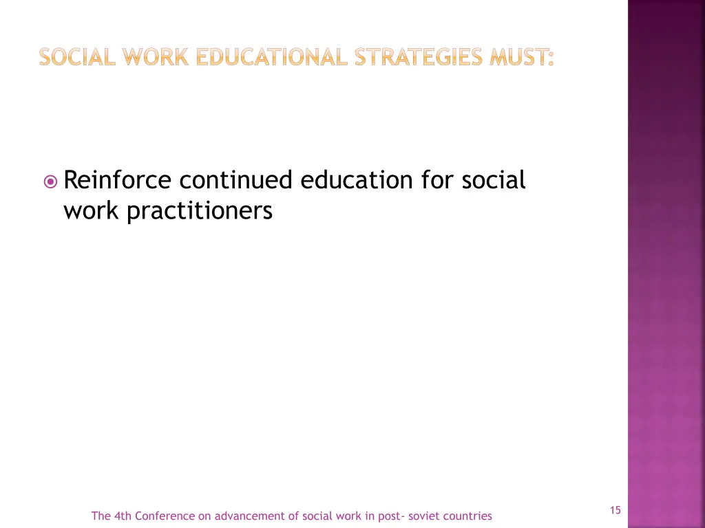 social work educational strategies must 8