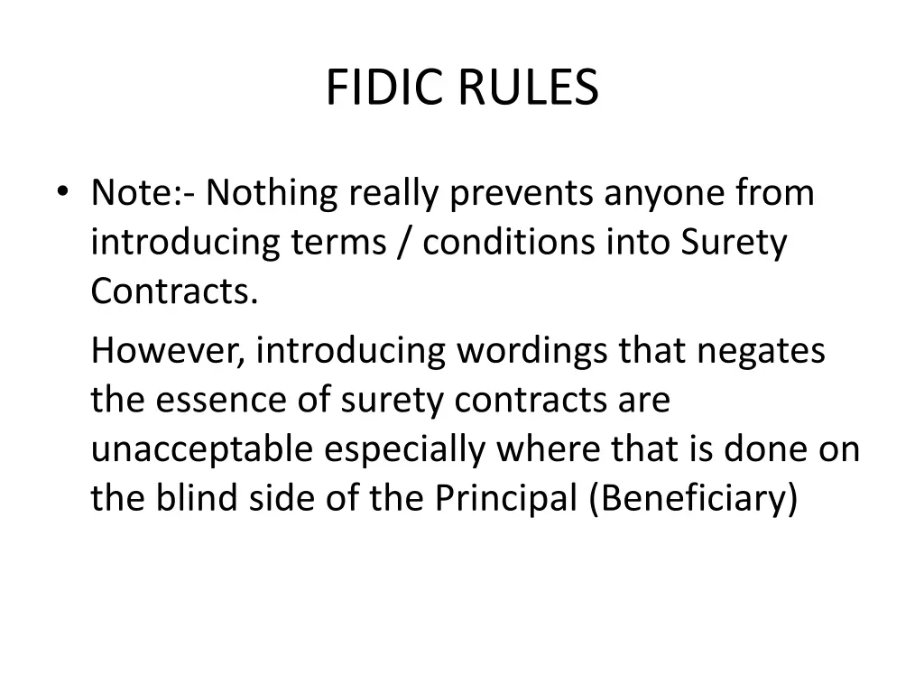 fidic rules