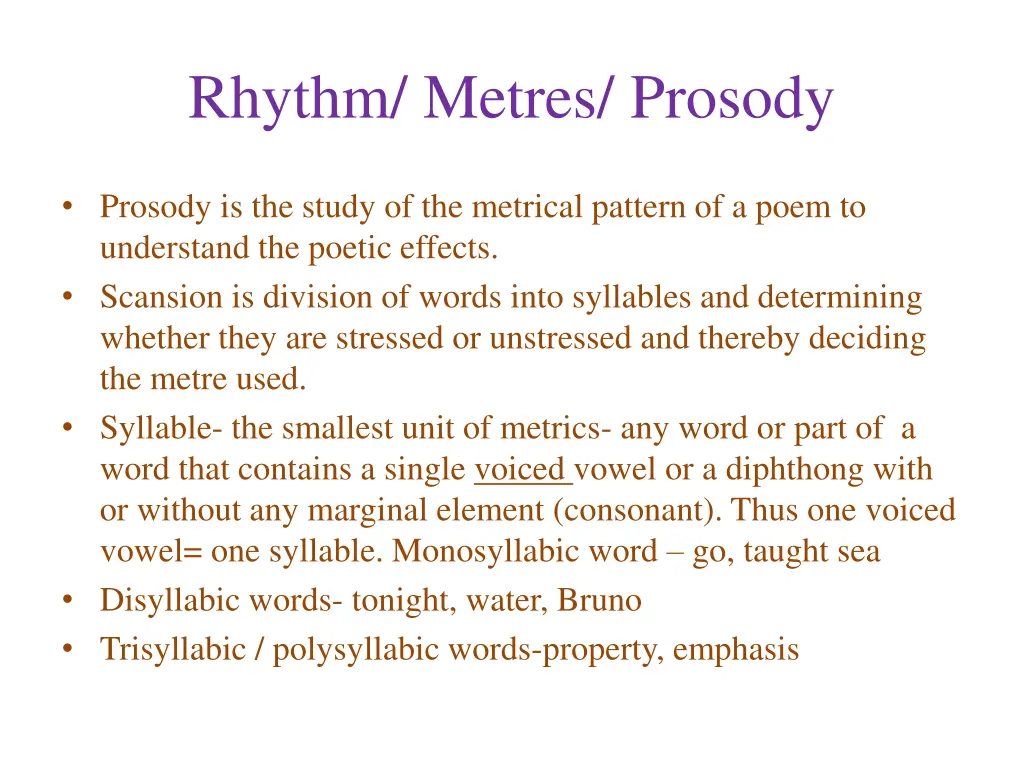 rhythm metres prosody