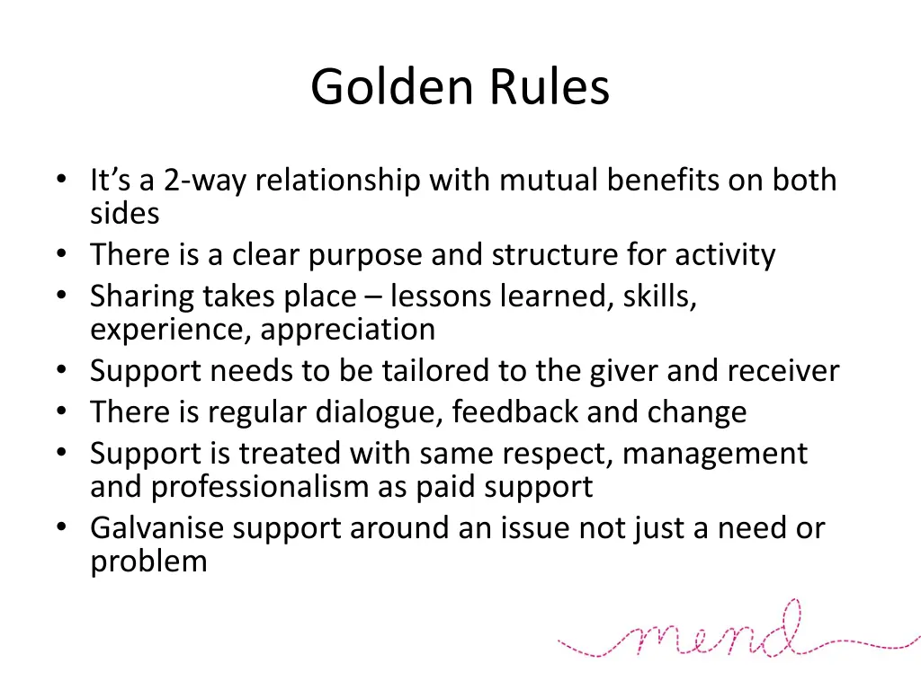 golden rules