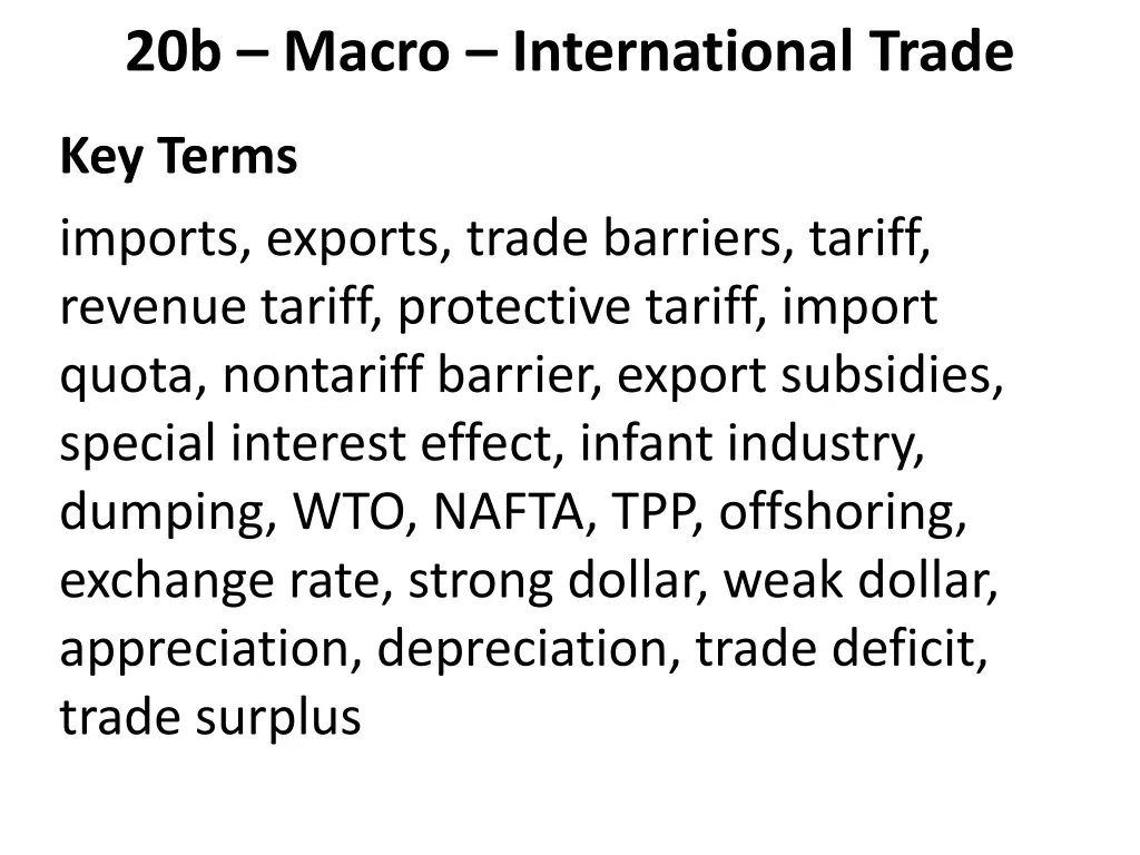 20b macro international trade 1