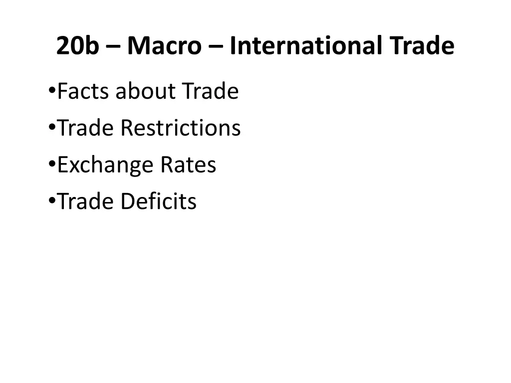 20b macro international trade