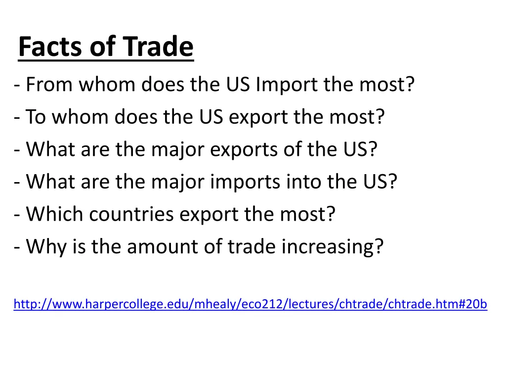 facts of trade from whom does the us import