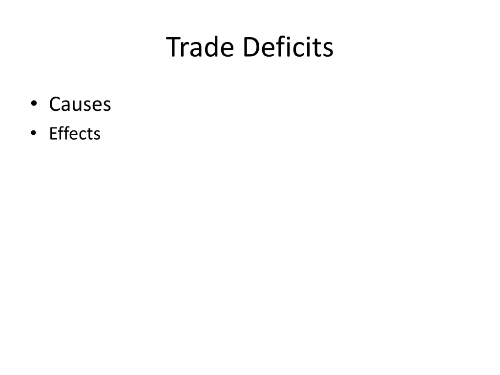 trade deficits