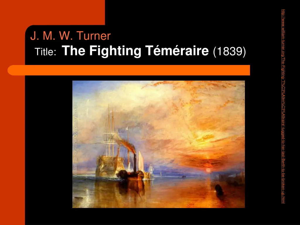 http www william turner org the fighting