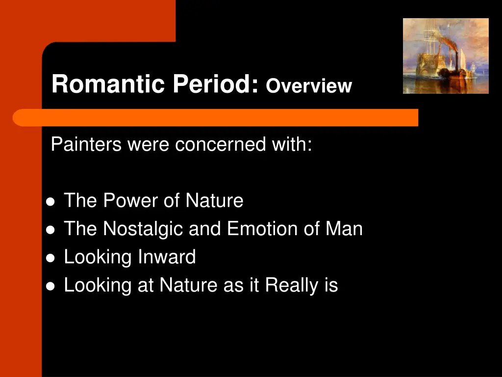 romantic period overview 1