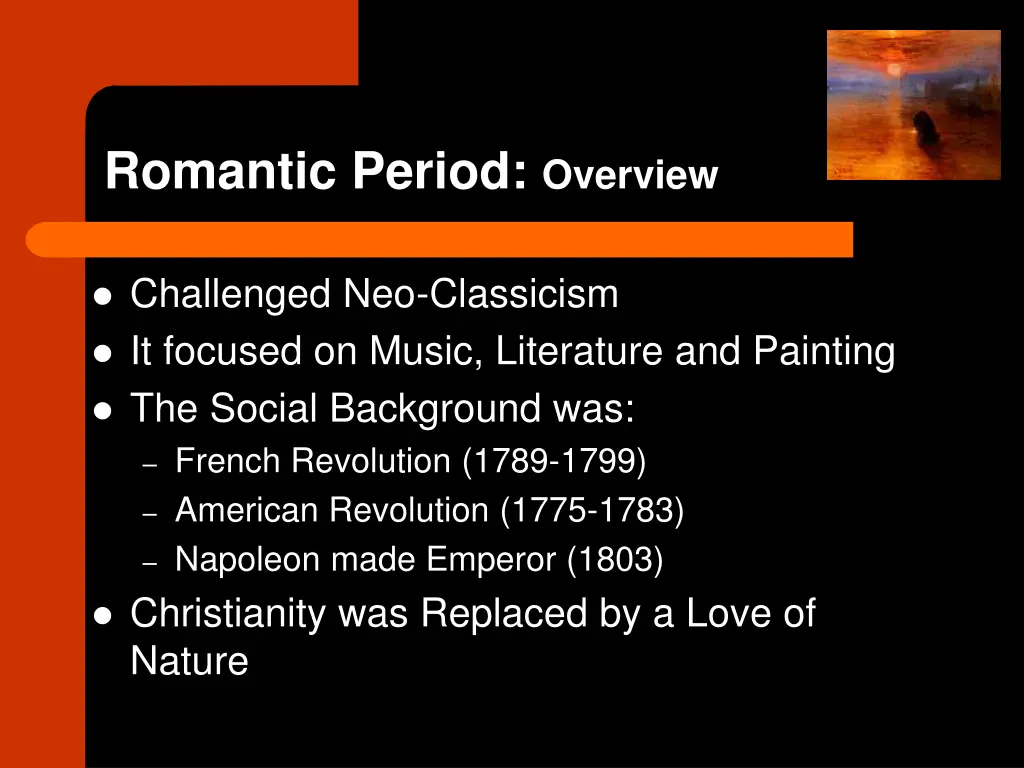 romantic period overview