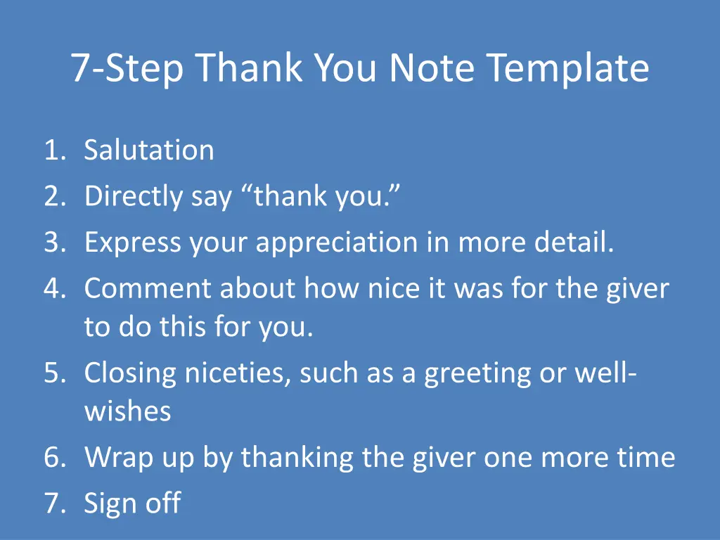 7 step thank you note template