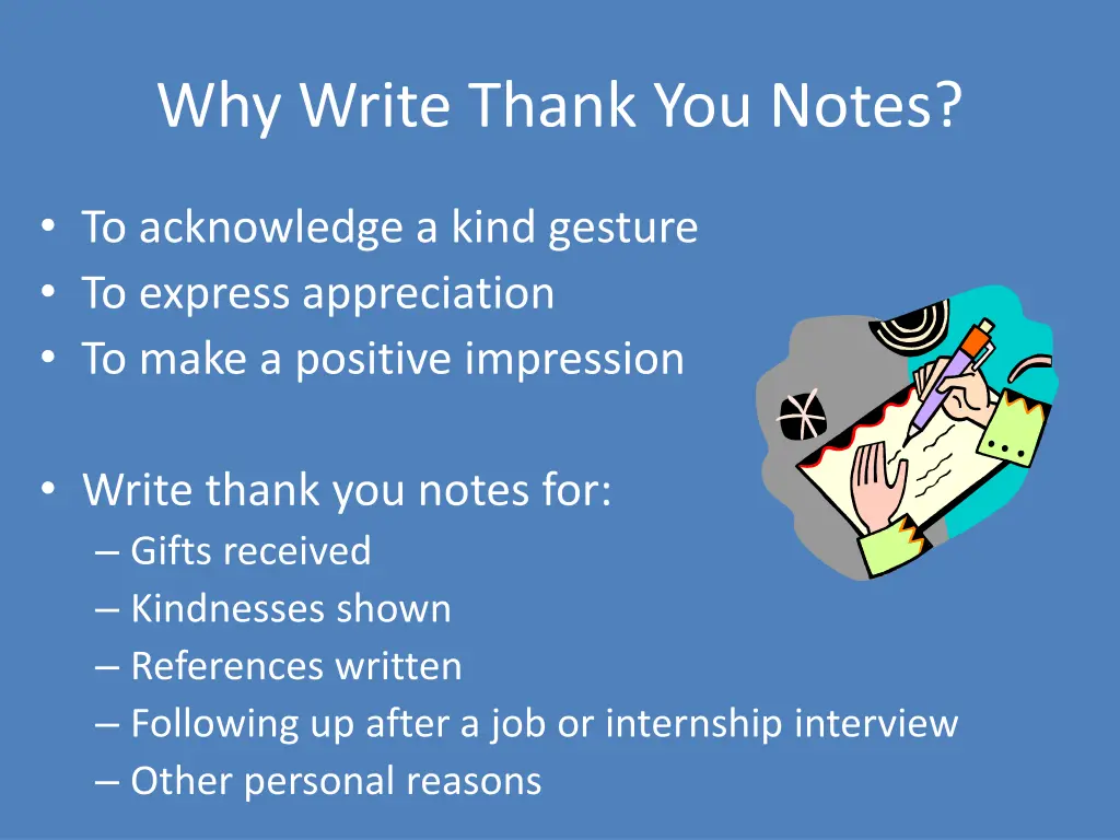 why write thank you notes