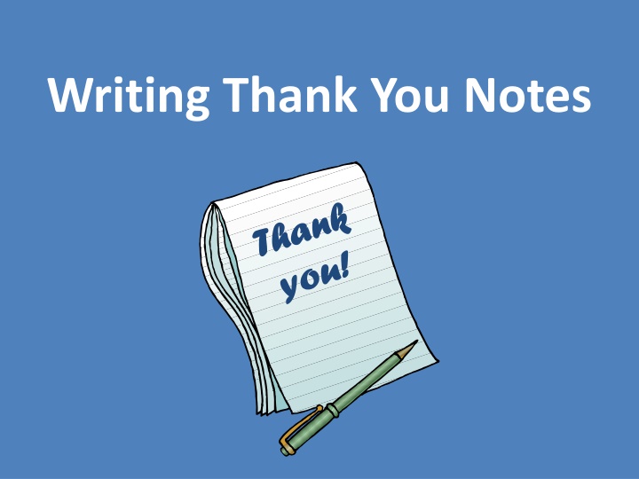 writing thank you notes