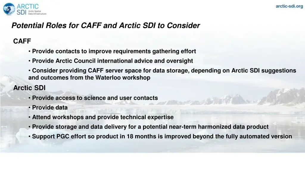 potential roles for caff and arctic