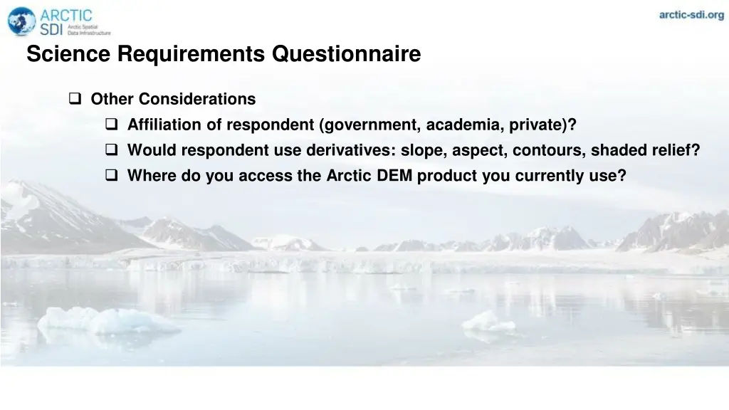 science requirements questionnaire 3