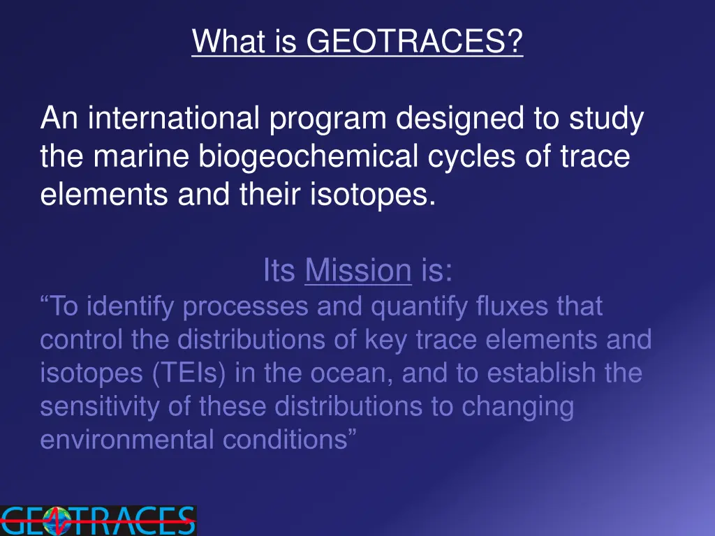 what is geotraces