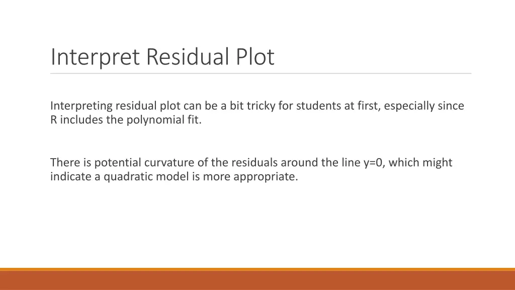 interpret residual plot