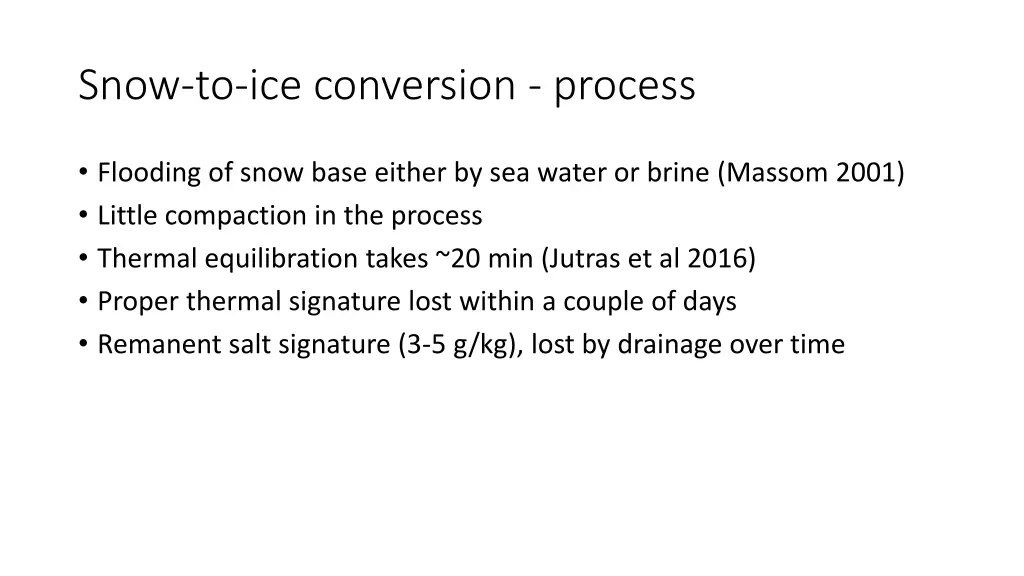 snow to ice conversion process