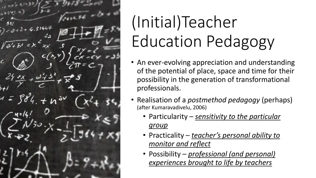 initial teacher education pedagogy 1