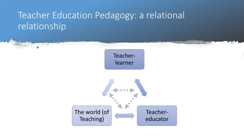 teacher education pedagogy a relational