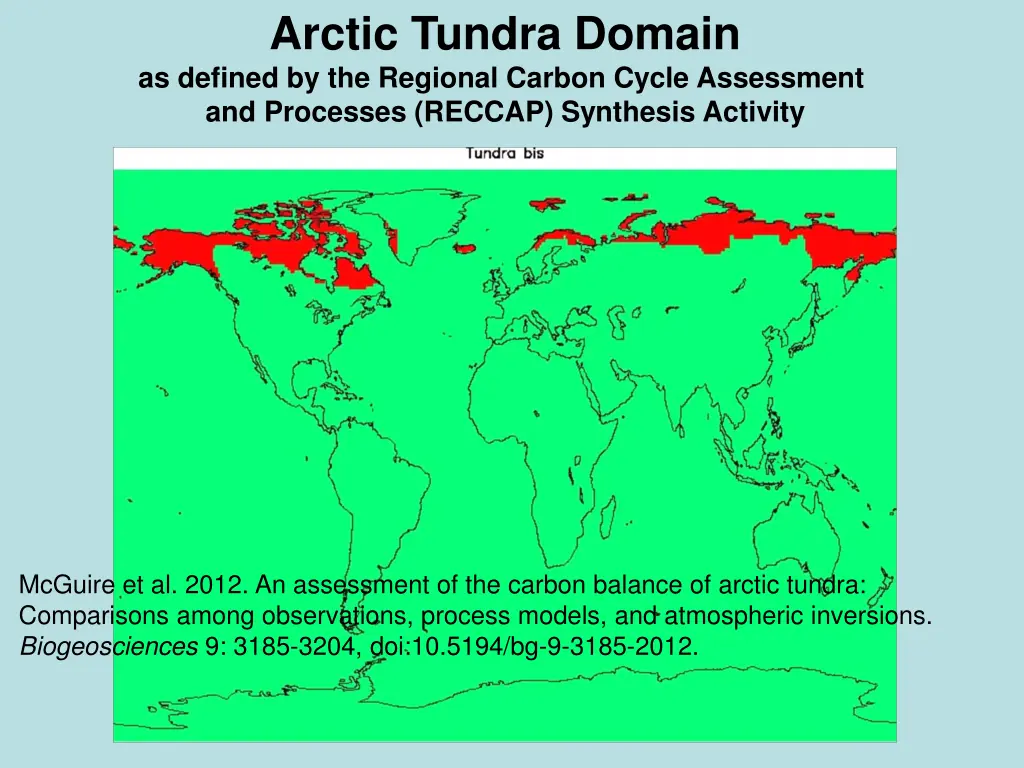 arctic tundra domain as defined by the regional