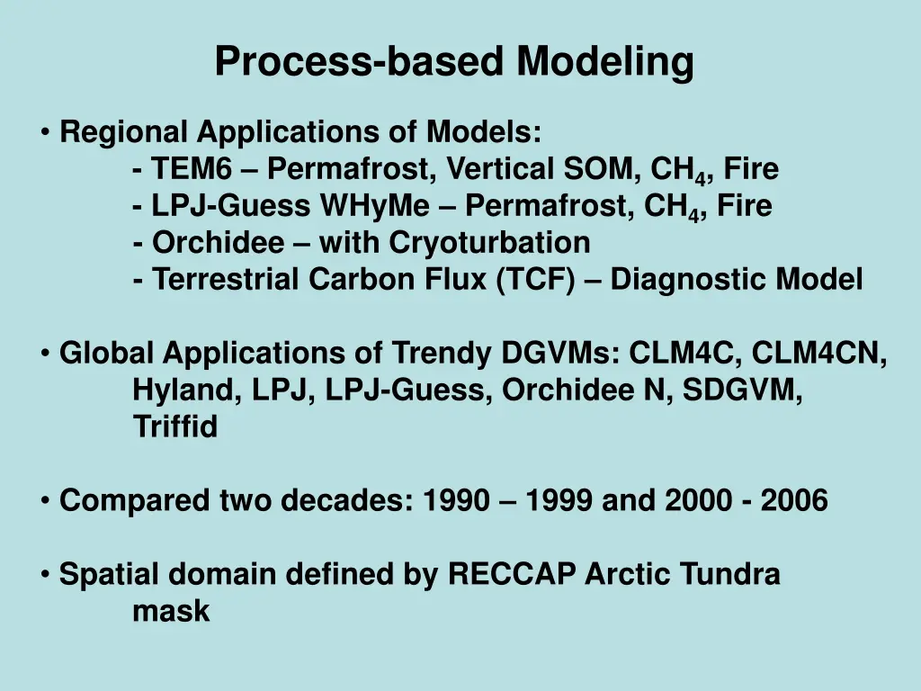 process based modeling