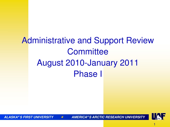 administrative and support review committee