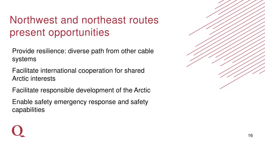 northwest and northeast routes present