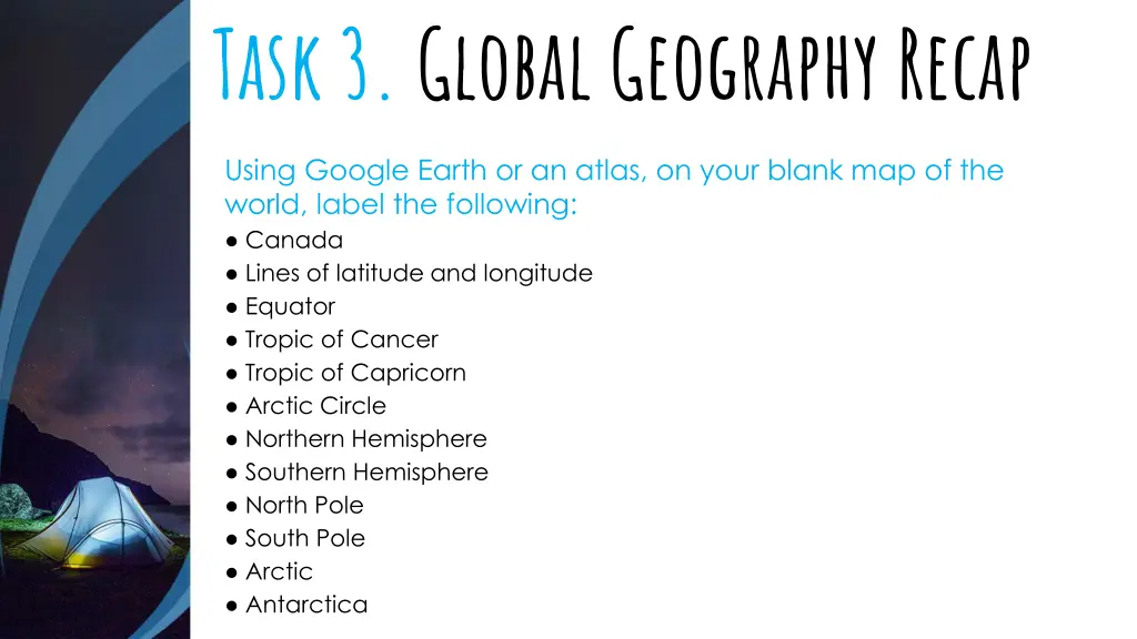 task 3 global geography recap