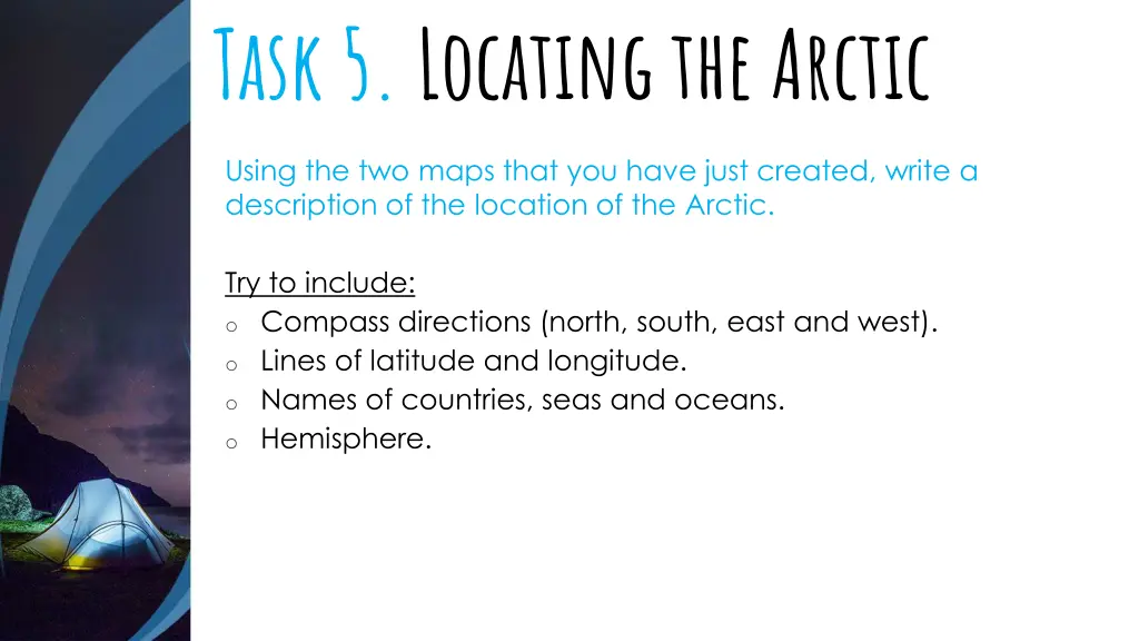 task 5 locating the arctic