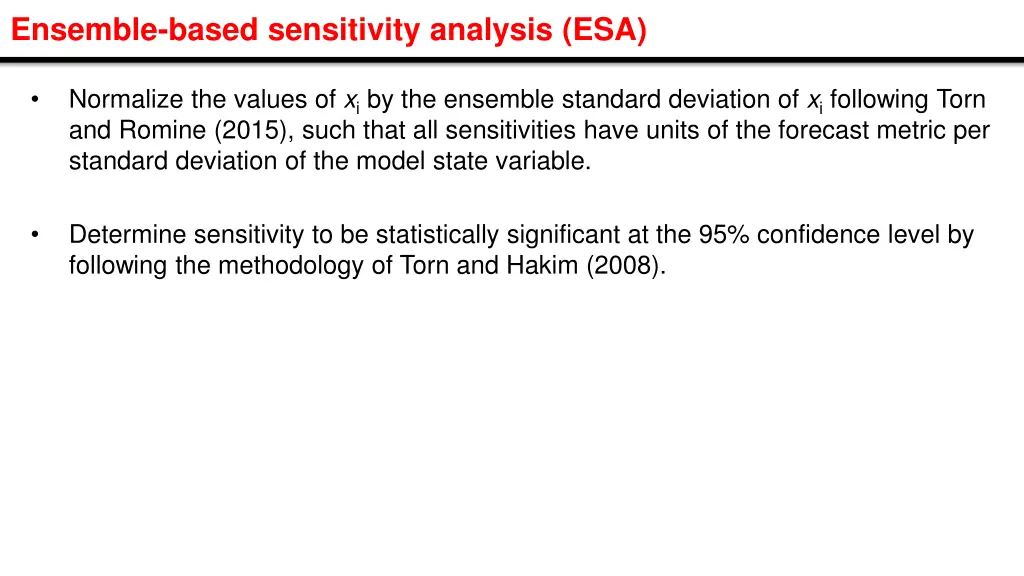 ensemble based sensitivity analysis esa 1