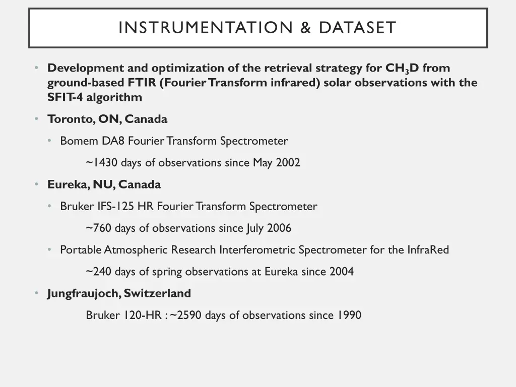 instrumentation dataset