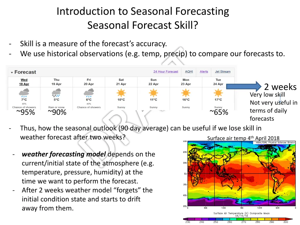 introduction to seasonal forecasting seasonal