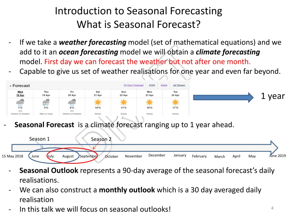 introduction to seasonal forecasting what 1