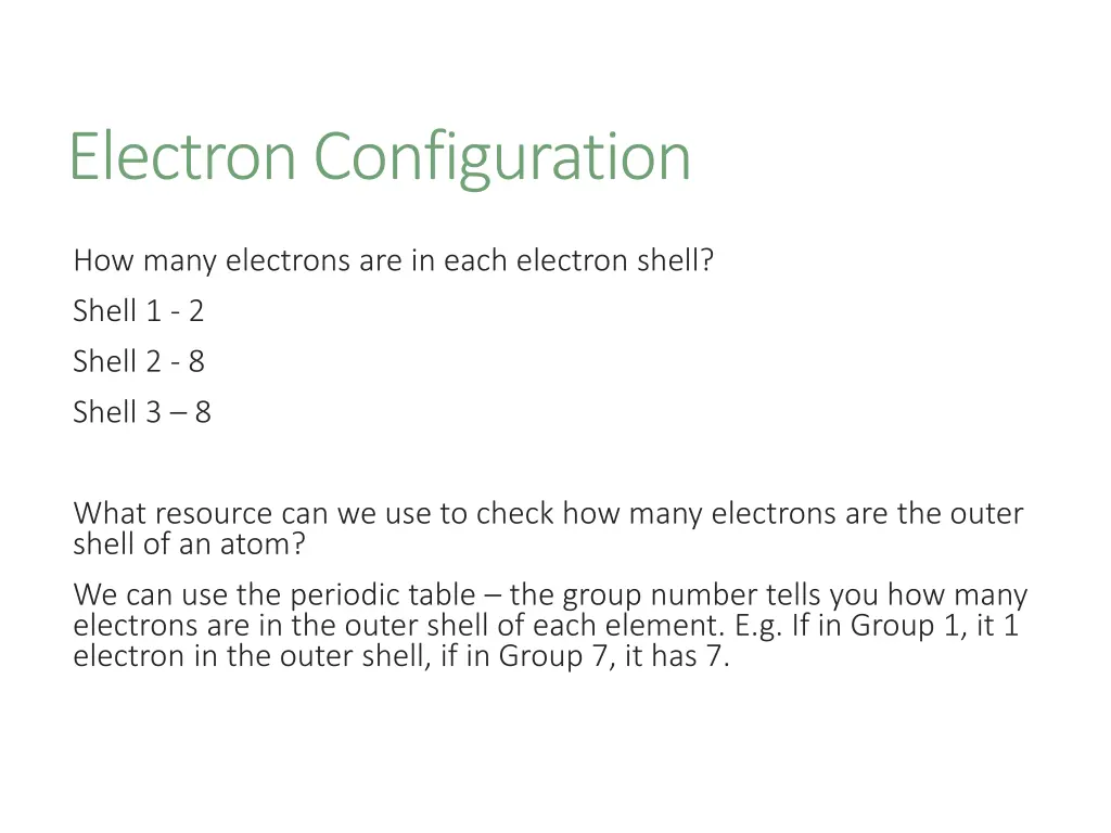 electron configuration