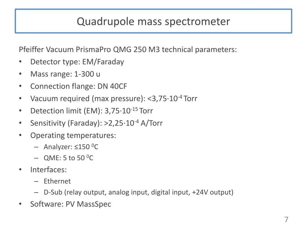 quadrupole mass spectrometer 1