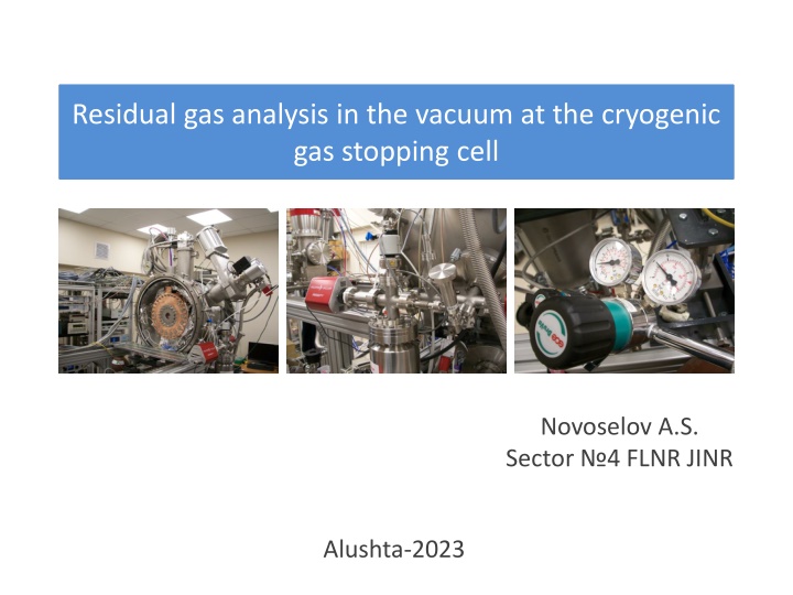 residual gas analysis in the vacuum