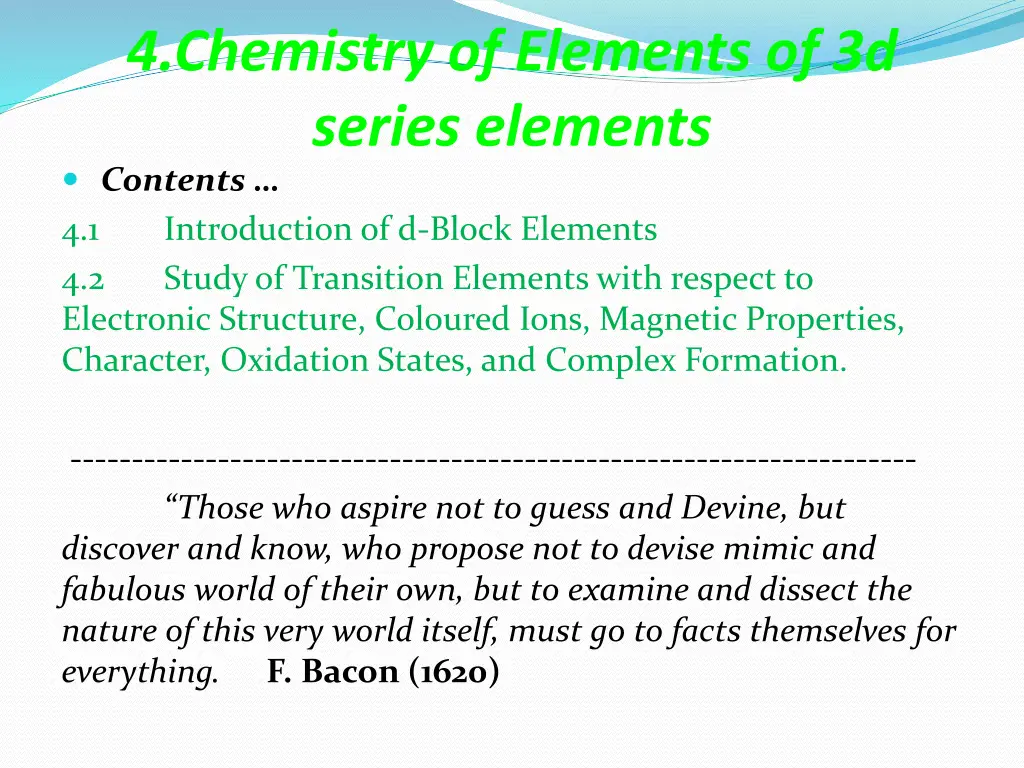 4 chemistry of elements of 3d series elements