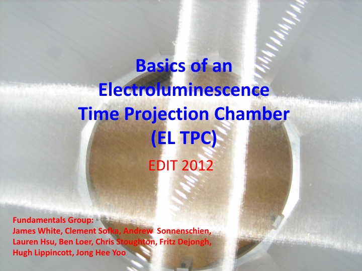 basics of an electroluminescence time projection