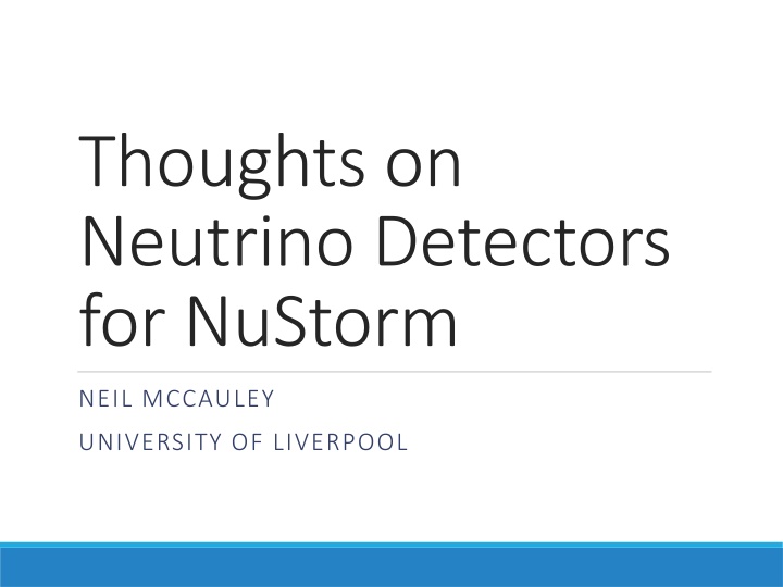 thoughts on neutrino detectors for nustorm