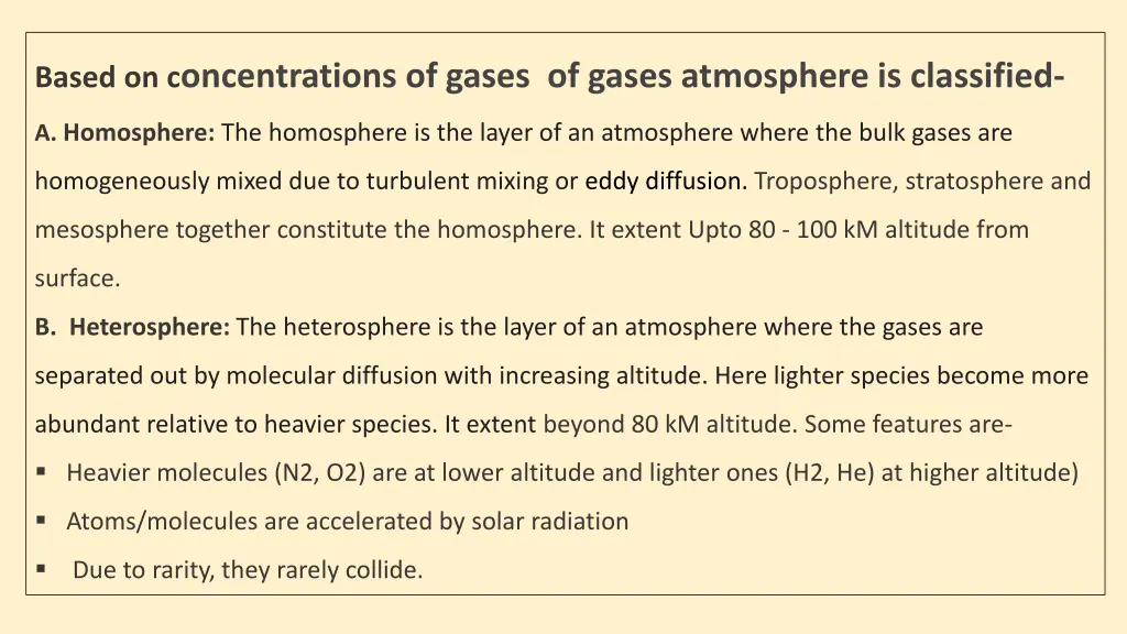 based on c oncentrations of gases of gases