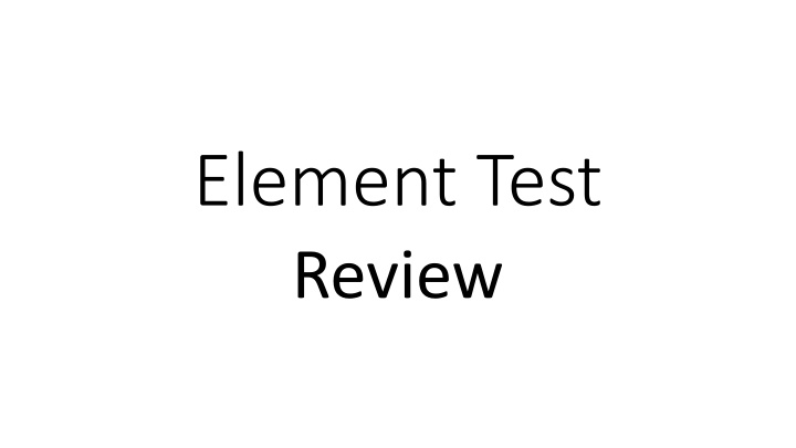 element test review