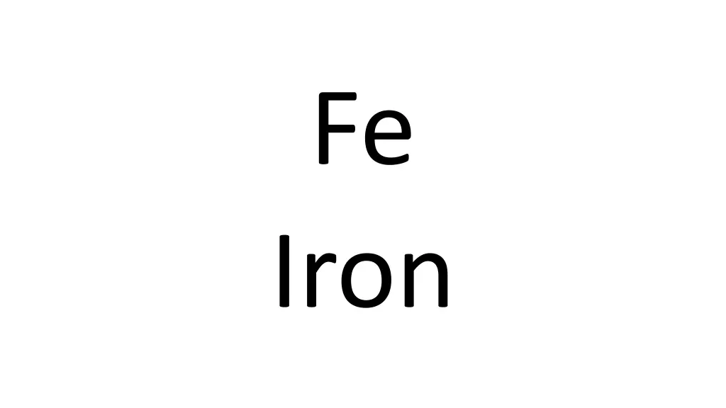 fe iron