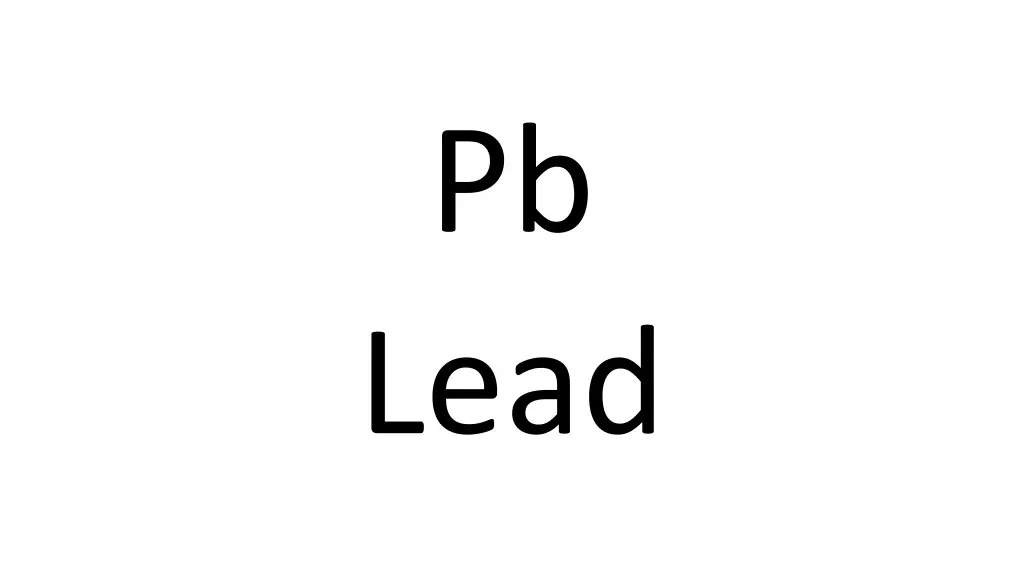 pb lead