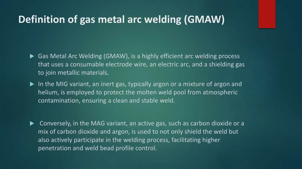 definition of gas metal arc welding gmaw