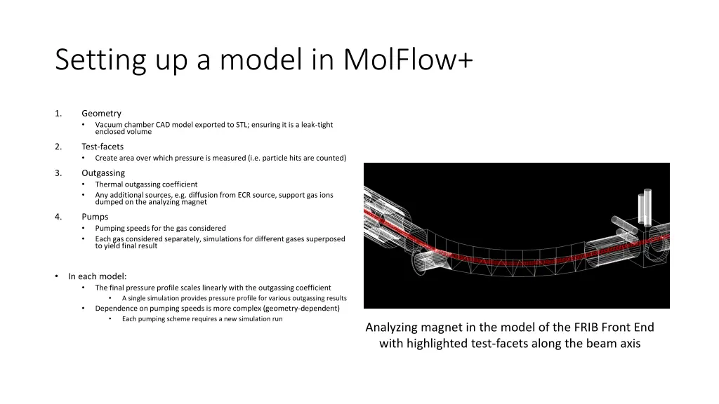 setting up a model in molflow