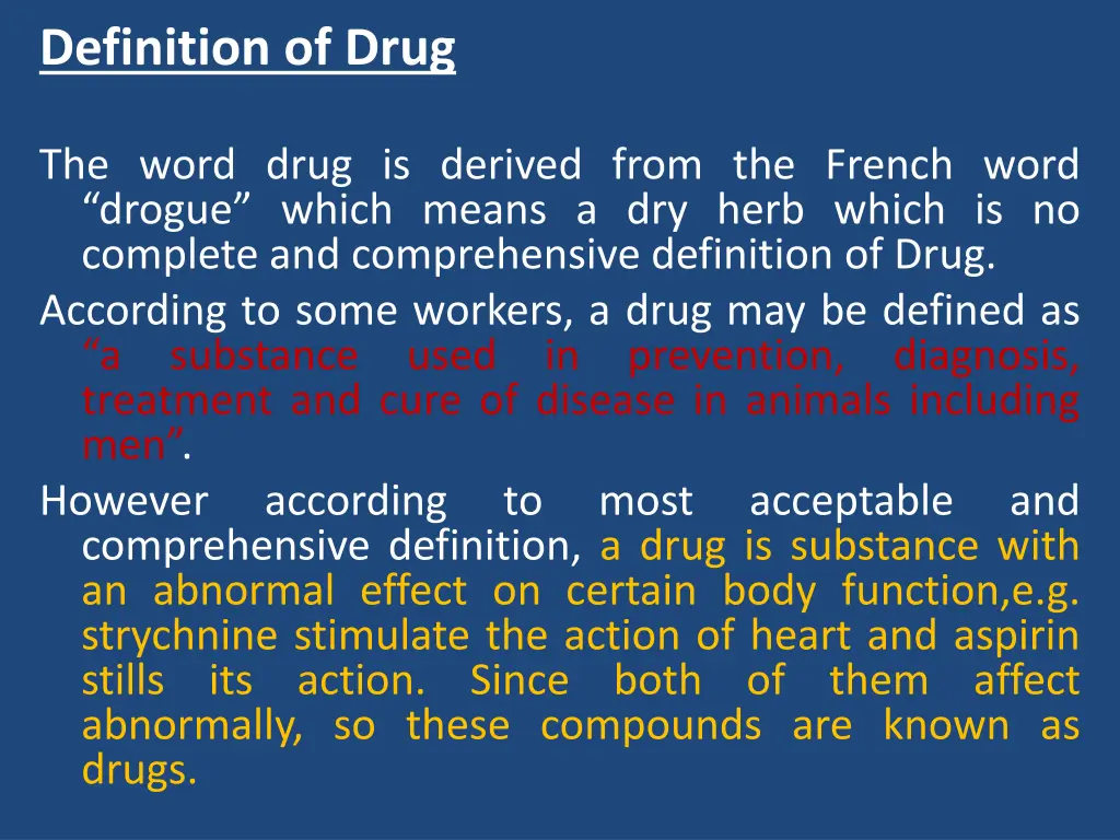 definition of drug