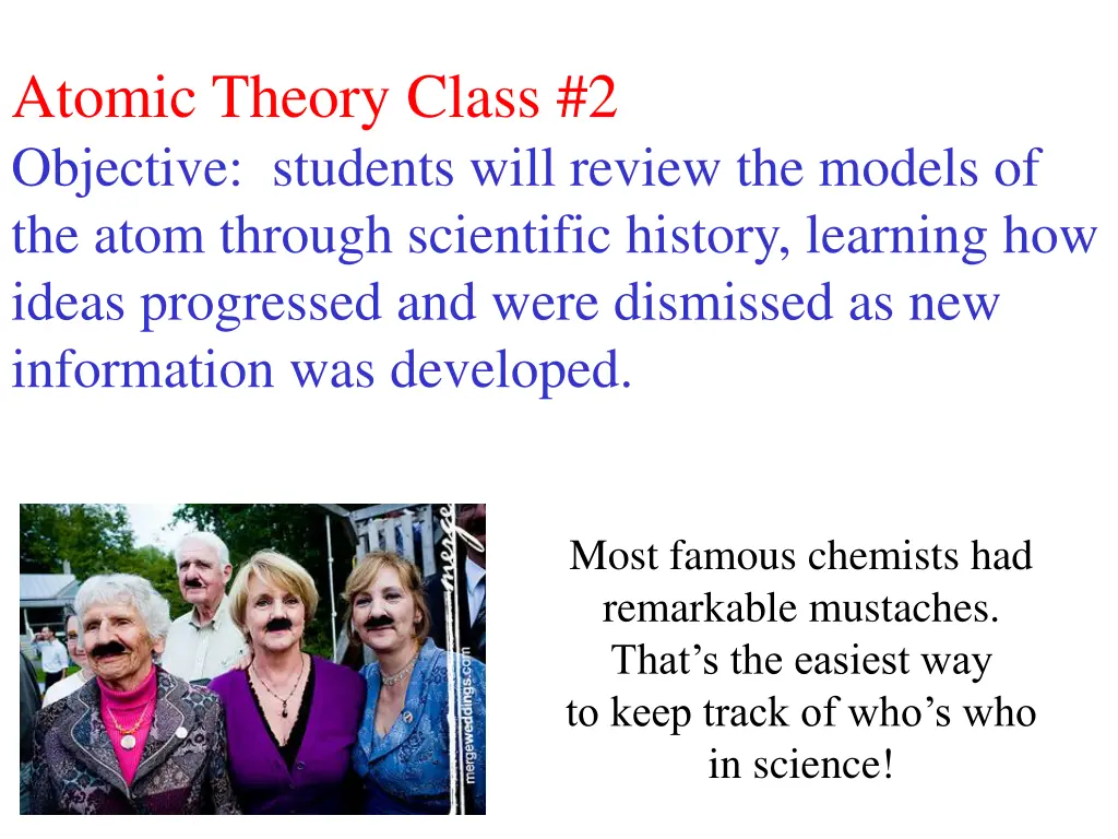 atomic theory class 2 objective students will