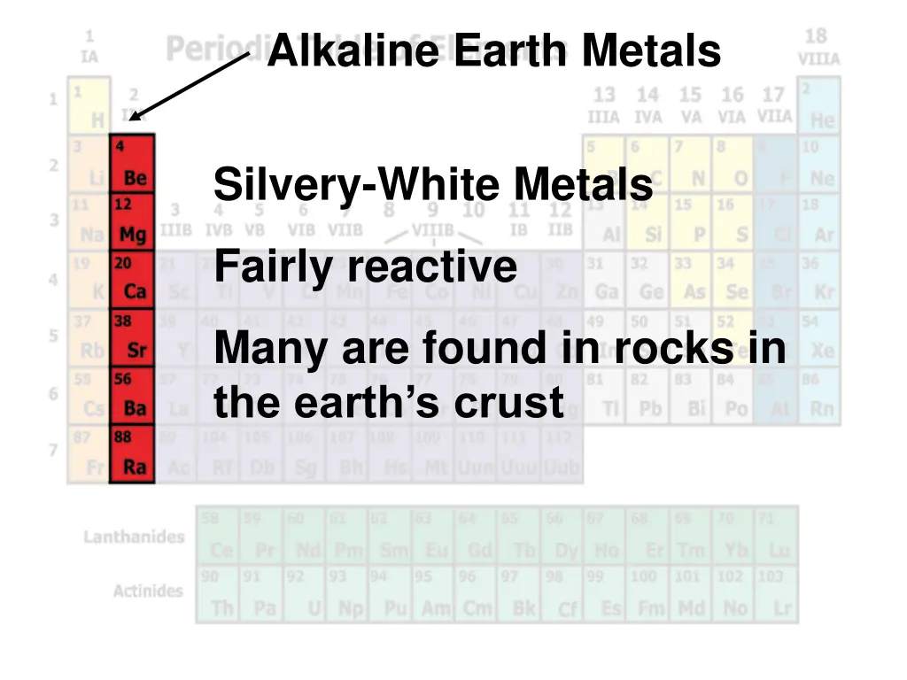 alkaline earth metals