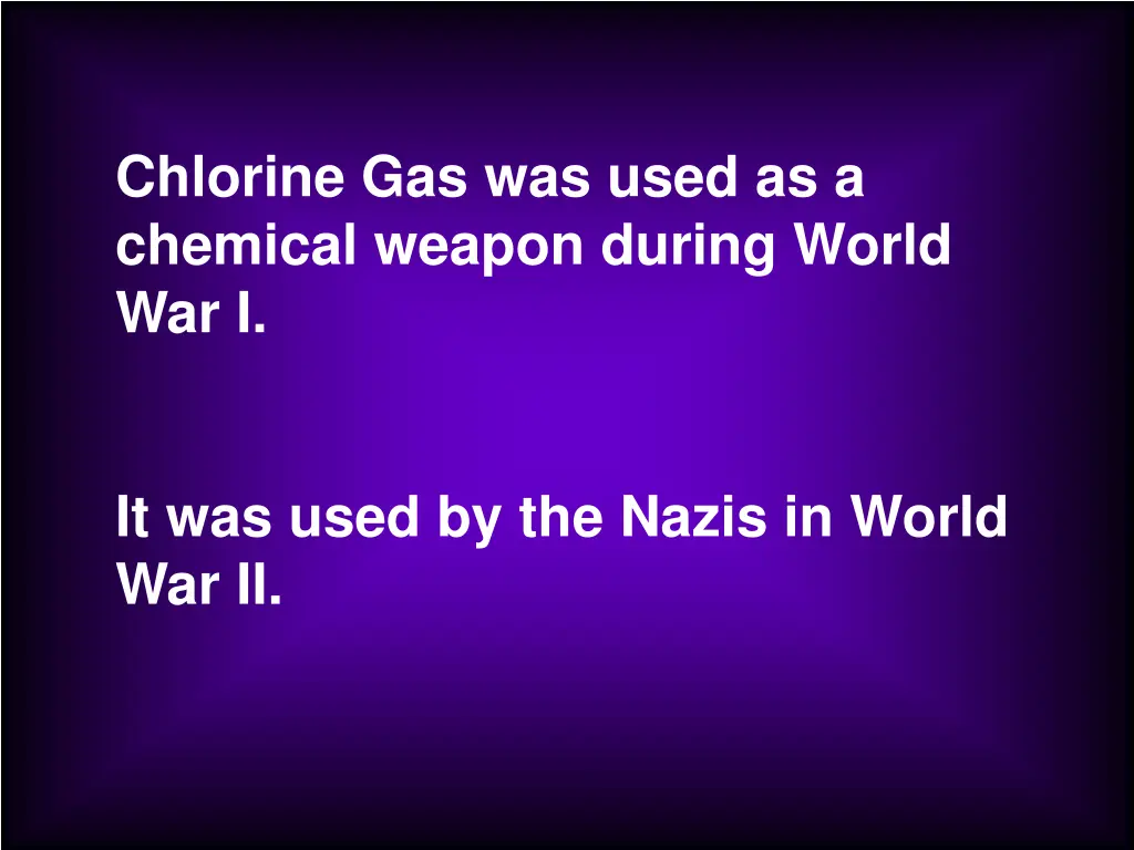 chlorine gas was used as a chemical weapon during