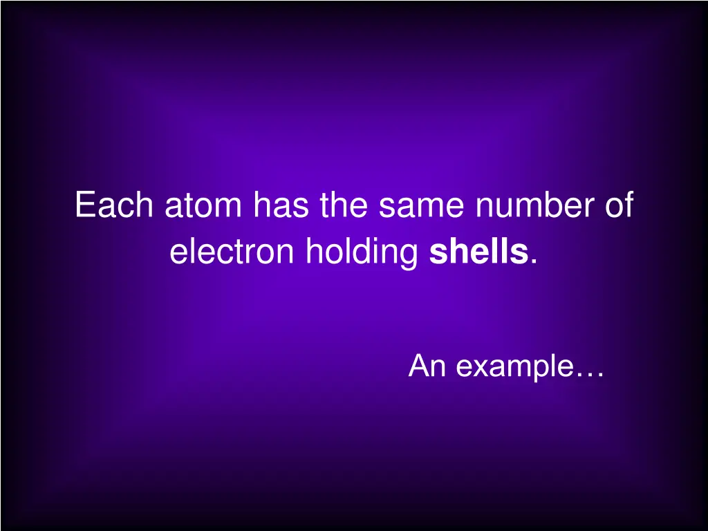 each atom has the same number of electron holding